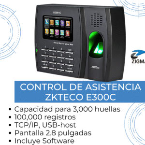 CONTROL DE ASISTENCIA ZKTECO E300C