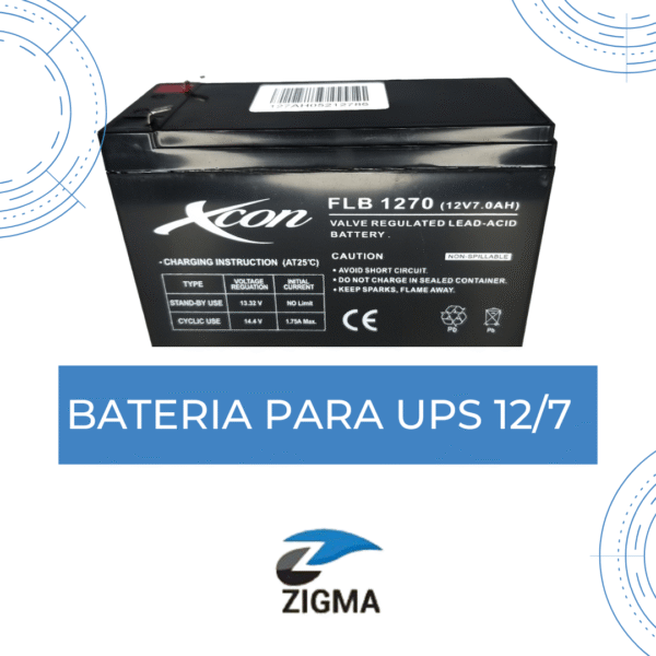 BATERIA PARA UPS 12/7 XCON